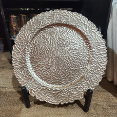 13" matching leaf decorative plate