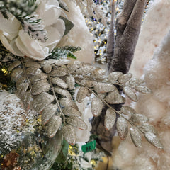 Platinum Glitter Honey Locust Stem 22"