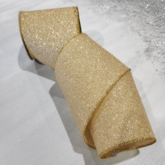 Gold Frosted Ribbon 4" x 30'