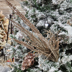 34" Weathered Glitter Heather Grass Stem