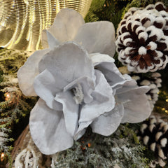 Tige d’amaryllis naturelle blanche 24"