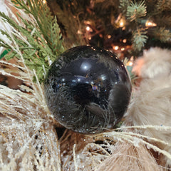 Boules en verre (4) lustré noir 3,9"
