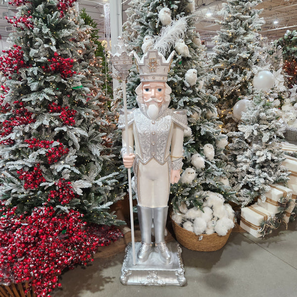 Casse-noisette en résine doré et blanc 70"