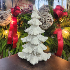 9" White Resin Tree