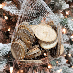Tranches de bois ovales naturelles