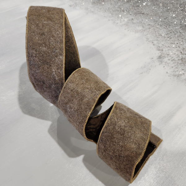 Brown Felt Ribbon 2.5" x 30'