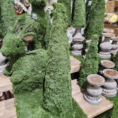 Faux Green Moss Cone Tree 23.5"