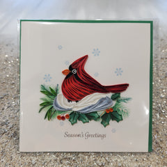 Snowy Cardinal Card