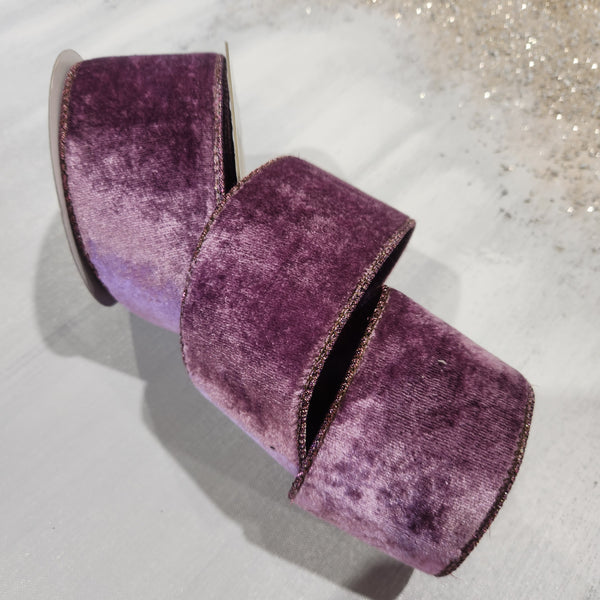 Lilac Velvet Ribbon 2.5" x 15'