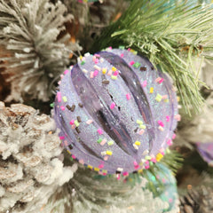Purple Lemon Ball with Colorful sparkles 3".