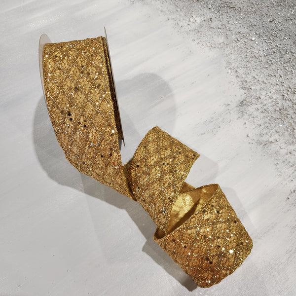 Gold Diamond Ribbon 2.5" x 30'