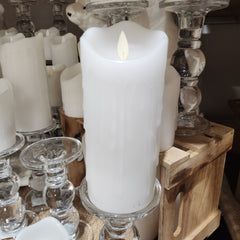 Chandelle LED blanc avec gouttes 3"x7"