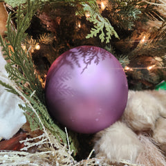 Boule en verre mat lilas cristal 5,9"