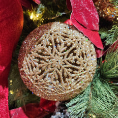6" Gold Shiny Radiant Star Ball