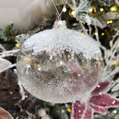 Boule en verre givrée assortie 7.5"