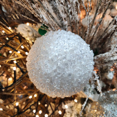 Boule en cristal blanche 4"