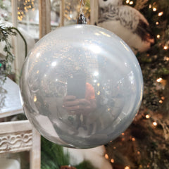 6" Silver Seamless Plastic Ball