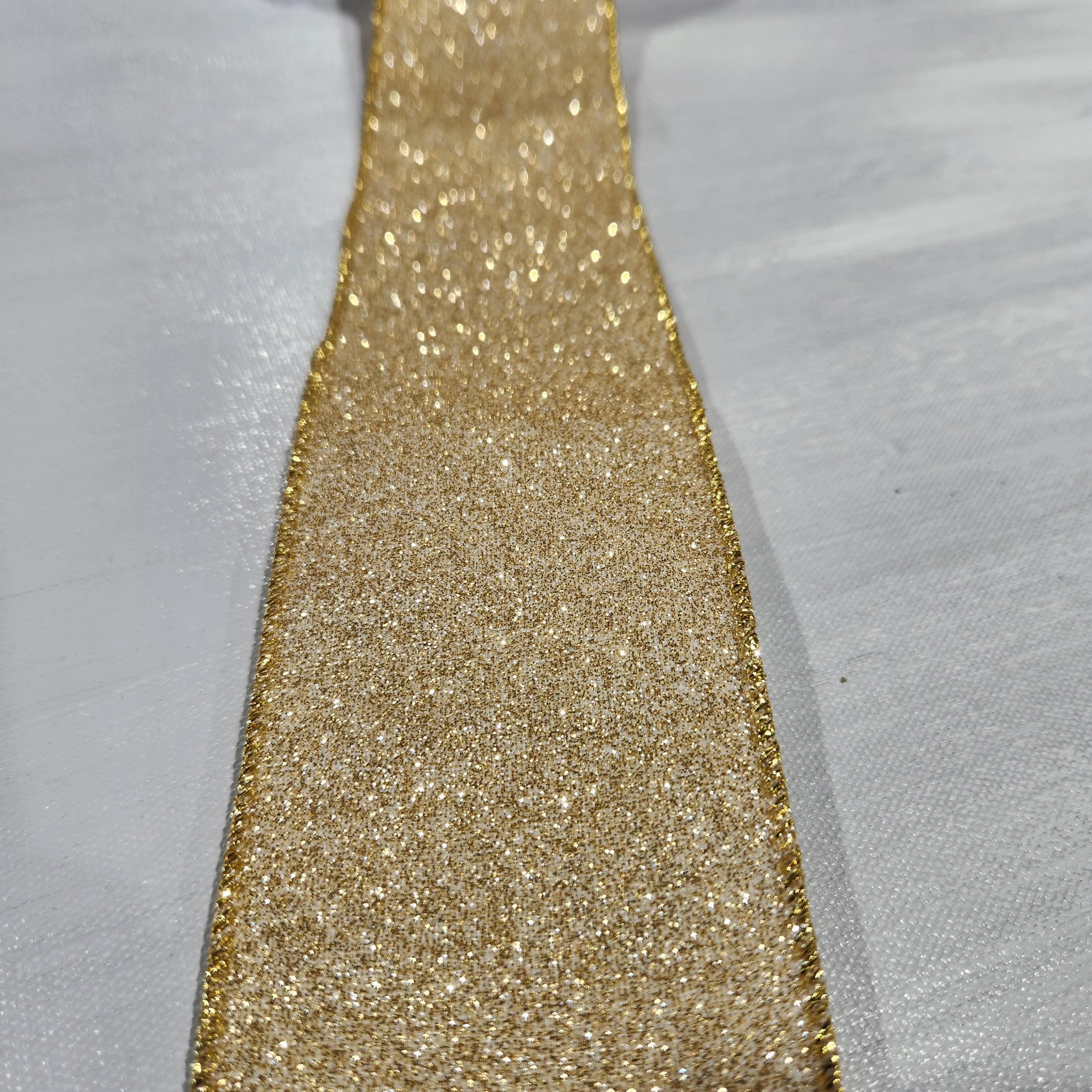 Gold Frosted Ribbon 2.5" x 30'