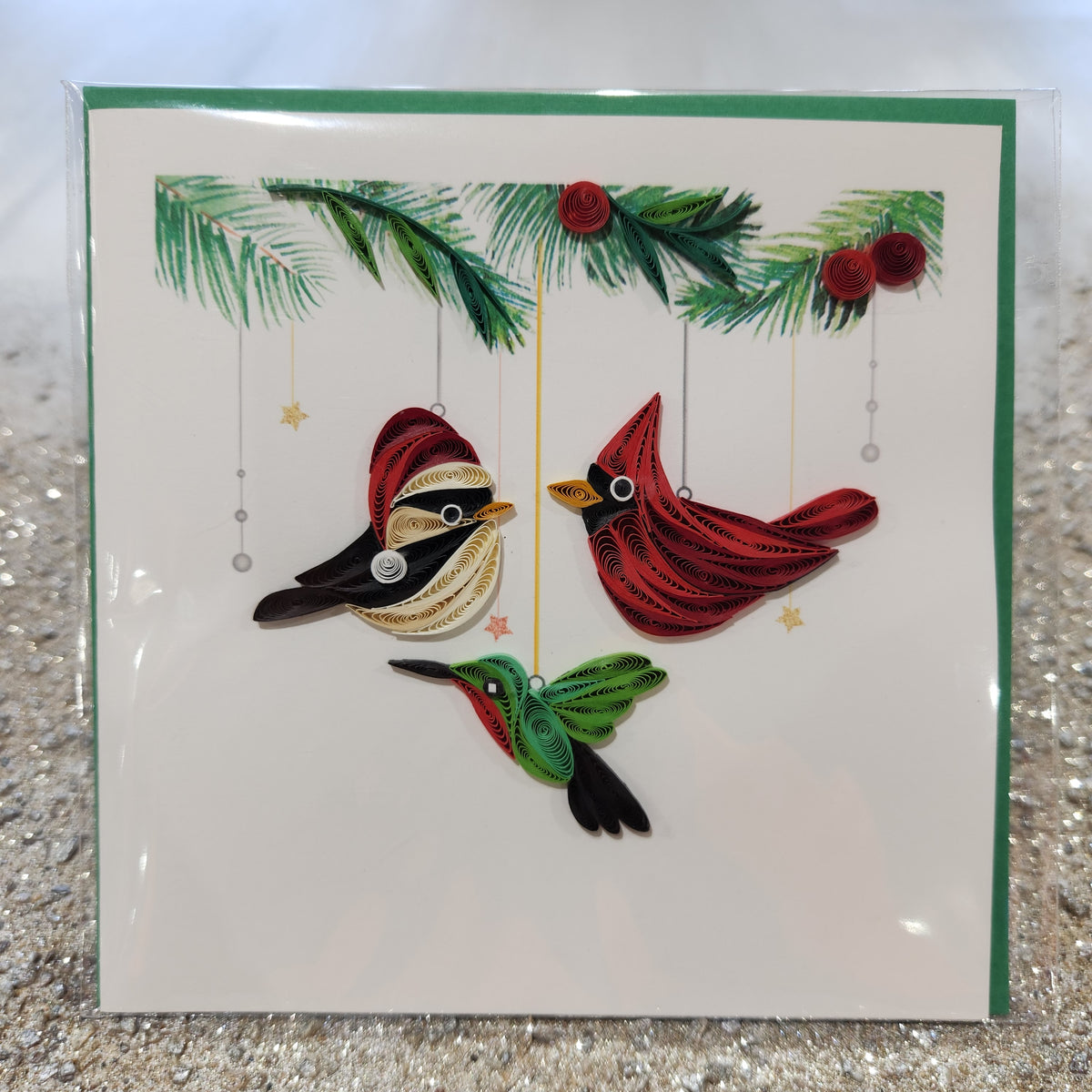 Christmas Bird Ornaments Card