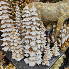 Snowy Resin Tree, Natural 18"